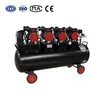 Compresseur d'air portable silencieux sans huile à piston refroidi par air 220V 8L/24L/50L 20kg avec garantie 1 an pour gonflage de pneus et pulvérisation