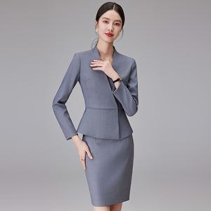 Traje de Negocios para Mujer Otoño Invierno, Uniforme Profesional de Oficina para Recepcionista de Hotel, Ropa de Trabajo - Product Image 6