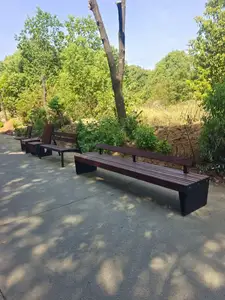 Banc en bois de jardin extérieur robuste Morden pour parcs