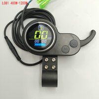 L081 24v36v48v60v400W-1200W Contrôleur BLDC + écran LCD blanc/couleur avec accélérateur/manette de vitesse Scooter électrique MTB E