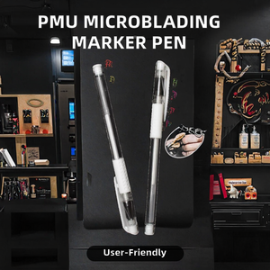 Lápiz Marcador de Piel PMU Blanco y Rosa para Mapeo de Cejas, Microblading y Labios, Lápiz de Maquillaje Permanente - Product Image 2