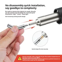 Nozel Senapan Udara Lengkung YCS Desain Lengkung 0-sudut 5/6/8/10mm Nozel Senapan Udara Panas untuk Perbaikan Ponsel dan Penyolderan Motherboard