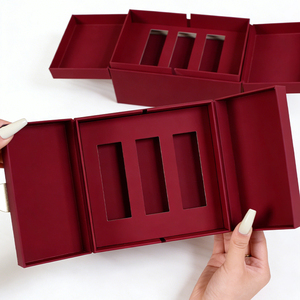 Caja de Regalo Ecológica y Elegante Personalizada, <span class=keywords><strong>para</strong></span> Joyería, Cosméticos, Recuerdos, Cuidado de la Piel, con Doble Puerta en Forma de Libro - Product Image 4