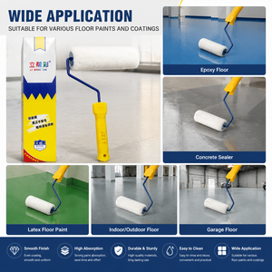 Epoxy Floor <b>Paint</b> <b>Roller</b> Brush Dead-angle-free Medium-pile Industrial & DIY OEM Plastic Bristles Coating Construction Tool - Product Image 3