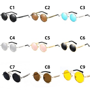 Lunettes de soleil polarisées rétro punk rock pour hommes UV400 TAC en alliage rondes pour extérieur et plage, personnalisables en gros 2026 - Product Image 3