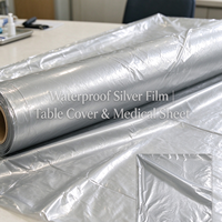 Rouleau de film en polyuréthane thermoplastique TPU argenté, film occultant imperméable pour rideau occultant, protège-matelas, nappe