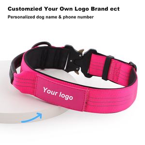 <span class=keywords><strong>Collar</strong></span> táctico reflectante para mascotas de alta calidad al por mayor, neopreno acolchado con cuero de microfibra - Product Image 4