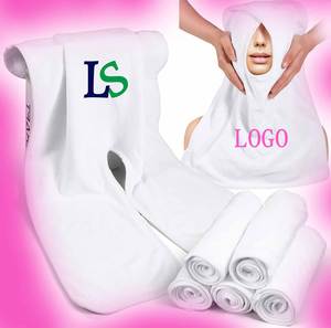 <span class=keywords><strong>Serviette</strong></span> faciale en microfibre douce de haute qualité <span class=keywords><strong>pour</strong></span> salon de spa, <span class=keywords><strong>masque</strong></span> <span class=keywords><strong>pour</strong></span> enlever le <span class=keywords><strong>masque</strong></span> facial, enveloppement facial personnalisé avec logo, esthéticienne, serviettes en forme de U <span class=keywords><strong>pour</strong></span> la beauté - Product Image 1