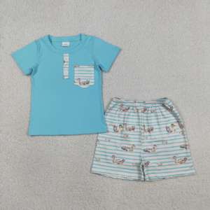 Conjunto de Ropa de Verano para Bebé Niño, Camiseta y Pantalones Cortos con Estampado de Patos Mallard, Estilo Casual, 2 Piezas, Ropa para Hermanos - Product Image 4