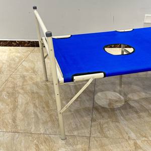공장 직접 공급 이중 방수 옥스포드 천 접는 의료 침대 성인 병원 침대 치료 콜레라 침대 - Product Image 2