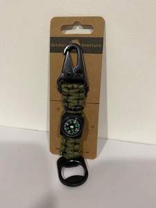 Porte-clés Paracord robuste avec mousqueton et boussole Accessoire de camping et de randonnée pour hommes et femmes - Product Image 6