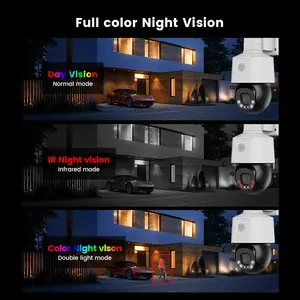 3 inç otomatik izleme insan ve araç algılama gözetim ip ptz kamera akıllı çift ışık tam renkli 5mp açık poe ptz kamera
