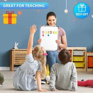 ZOIFUN Portable <strong>Mini</strong> Small Dry Erase <strong>Whiteboard</strong> 12" X 16" Magnetic Hanging Double Sided White Board - Product Image 5