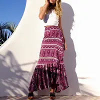 Bohemian Split Long Skirt for Women, Irregular