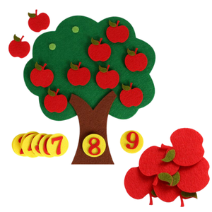 โมเดลของเล่นเสริมพัฒนาการเด็ก1ถึง10มอนเตสซอรี่,ของเล่น DIY ปริศนาสำหรับเด็กอนุบาลหนอนผลไม้แอปเปิ้ลของเล่นเพื่อการสอน - Product Image 1