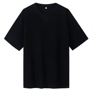 Apparel Vendor Blank Plain Brown T Shirt Solid Color Custom Oversized T Shirt For Men Cotton