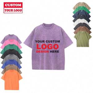 T-shirt doux et respirant délavé à l'acide pour la course à pied Gym Fitness Good Touch Mineral Wash Plus Size Compressed Plus Size Clothing - Product Image 2