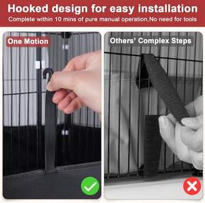 Gabbia per Porcellini d'India e Conigli Tresbro, 14 Pannelli, Triplo Fissaggio, Rivestimento in PVC Impermeabile, Ganci a Movimento Singolo, Uso Interno Tutte le Stagioni, Cina - Product Image 5