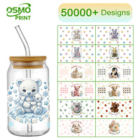 Autocollants UV DTF OSMO personnalisés motif Fleur Papillon Fille Afro pour gobelets 16oz – Nouvelle tendance pour gobelets