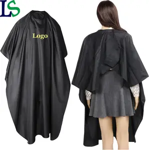 Bán Buôn Tùy Chỉnh Salon Cắt Tóc Silicone Cao Su Cổ Đường Viền Cổ Áo Làm Tóc Cape Với Cánh Tay Lỗ