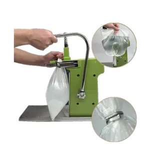 Labor-saving Food Standard Small Manual Aluminium Nail Tying Machine/Desktop Plastic bag sealing machine for fruit supermarket