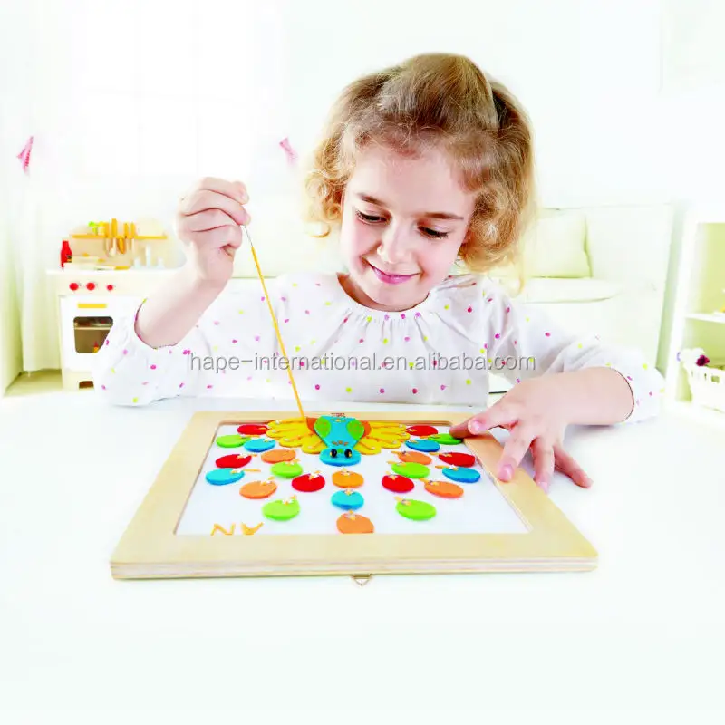 Hape Borduurpakket Diy Speelgoed Specialiteiten Educatief Speelgoed Houten Schilderij Speelgoed/Knutselen/Diy Game-Pauw