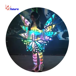 LED isis luminous glowing wings Amusement Park LED luminous skirt back Rack Butterfly Wing float parade costume