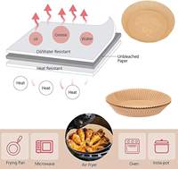 Papier sulfurisé jetable de qualité alimentaire et résistant aux hautes températures pour friteuse à air, idéal pour la cuisson des biscuits