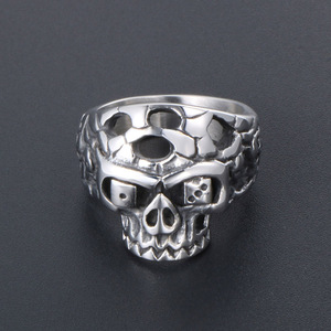 Skull <b>Titanium</b> Steel <b>Ring</b> Unisex Fashion Punk Jewelry Party Accessory SA445 - Product Image 4