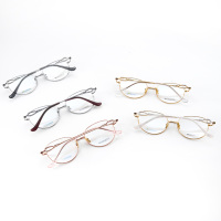 Superovo Montures de lunettes optiques classiques de luxe en titane et métal à verres transparents, légères, à monture intégrale unisexe pour usage quotidien