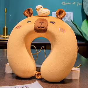 Wholesale Cartoon U Shaped Travel Neck Pillow Soft Plush Animal <b>Cushion</b> Factory Supply Custom Design for Kids Gift - Product Image 4