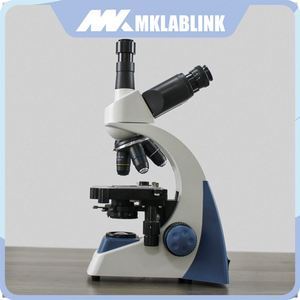Microscopio biológico de Laboratorio Digital MKLALINK, diseño trinocular coaxial con ajuste grueso y fino - Product Image 2
