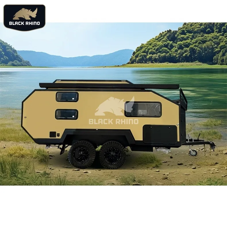Hybrid Caravan Camper Off-Road Side Opening 15 Mini 4X4 Off Road Atv Camping Travel Trailer