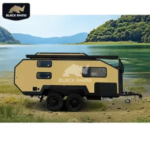 Caravane hybride camping-car ouverture latérale hors route 15 Mini 4X4 hors route Atv Camping remorque de voyage