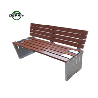 Bancs de jardin en composite bois-plastique pour terrasse, mobilier d'extérieur, sièges extérieurs pour parcs publics