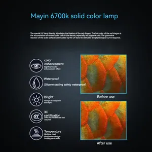 Marca <span class=keywords><strong>Mayin</strong></span> Color sólido IP68 Arowana iluminación de bronceado 6700K logotipo láser pintura UV luz mágica dragón pecera LED acuario Luz - Product Image 5