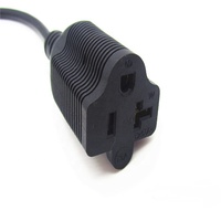 1m noir nema 5-15p vers nema 5-20r câble de connecteur de borne d'alimentation SJT 3X14AWG