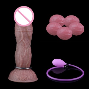Dildo hueco realista manual al por mayor con función de ovipositor, plug anal, masajeador vaginal, juguete sexual de empuje manual para la simulación de puesta de huevos, para juegos de adultos - Product Image 4