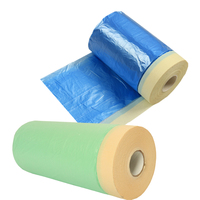 Film de masquage plastique protecteur pour peinture, pré-encollé, 0,45x20m, 0,55x20m, 1,1x25m, 2,7x25m ou sur mesure (OEM/ODM), vente en gros 2026