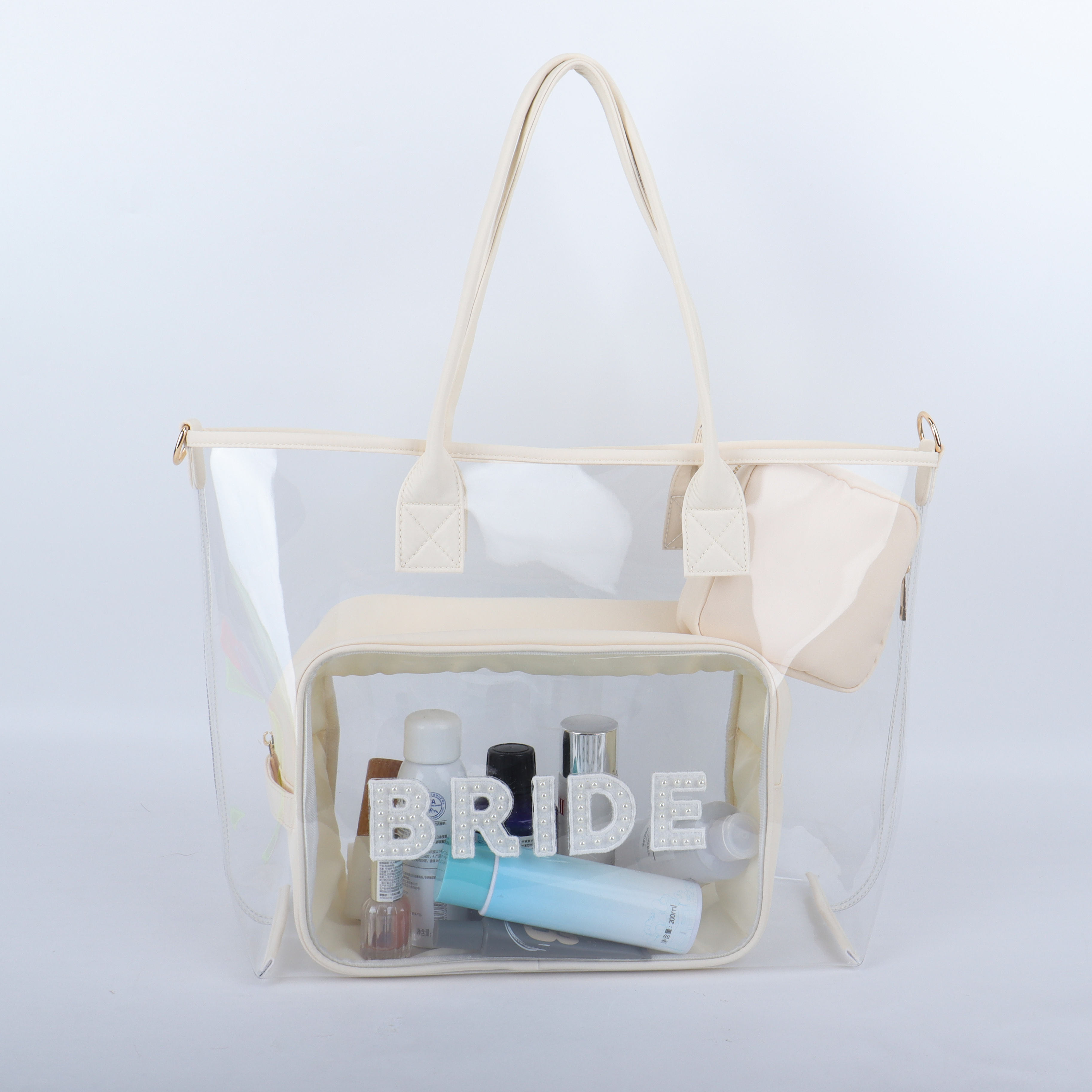 Borsa Tote Trasparente Hapivida - Impermeabile Per Spiaggia, Palestra E Viaggi, 43x20x39cm - Foto 10