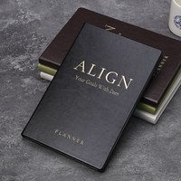 Planificador Anual de Objetivos SMART con Logotipo Personalizado, Tapa Dura de Cuero PU A5, Sin Fecha, Rastreador de Éxito, Diario, Cuaderno