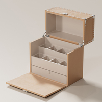 Coffret cadeau de parfum Genie Collection, étui de rangement en cuir de luxe, parfum privé, résistant à l'eau, cosmétique en MDF, bois laser, bambou