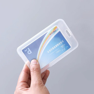 Campus card, kindergarten and primary school student card sleeve, double-sided transparent work <b>ID</b> with lanyard, name tag, - Product Image 3