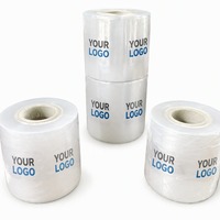 Produit # Film étirable imprimé sur mesure 500 mm 20 microns, rouleau pour machine, emballage de palette, impression de logo sur toute la surface, OEM personnalisé