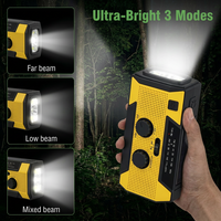 Wind up Solar Hand Crank 5000mAh Rechargeable Phone Charger Reading Light Portable Camping Off Grid Emergency Radio