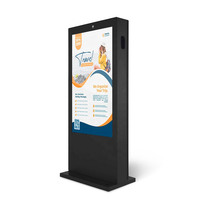 Écran LCD étanche IP65 haute luminosité 2500 nits, Totem Kiosque, Affichage numérique extérieur, Lecteur multimédia publicitaire