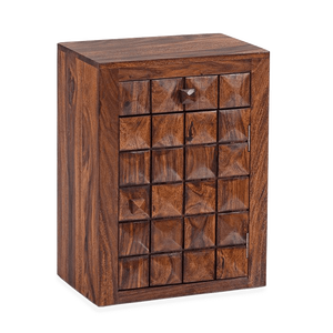 Bowley โต๊ะข้างเตียงไม้เนื้อแข็งตู้เก็บของธรรมชาติสำหรับบ้านหรือโรงแรมสำหรับห้องนอน - Product Image 1