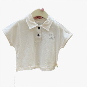 Camiseta con cuello tipo polo para niños, a la moda, elegante y versátil, estilo nuevo para bebés - Product Image 2