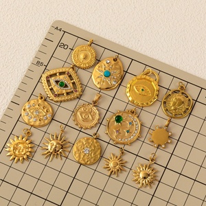 18K Gold DIY Basic Stainless Steel Loose Chain Daquan Sun <b>Moon</b> Pendant Pearl Necklace Furnace Vacuum Jewelry Findings Components - Product Image 1