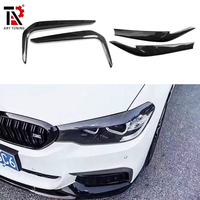 Couvre-phare antibrouillard avant en fibre de carbone pour BMW Série 5 M Sport G30 530i 540i 550i, cadre de phare antibrouillard avant, cadre de phare antibrouillard de pare-chocs